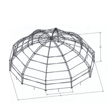 Xuzhou LF Prefab Steel Space Frame Glass Dome Roof House Church Mosque Skylight Roof Construction